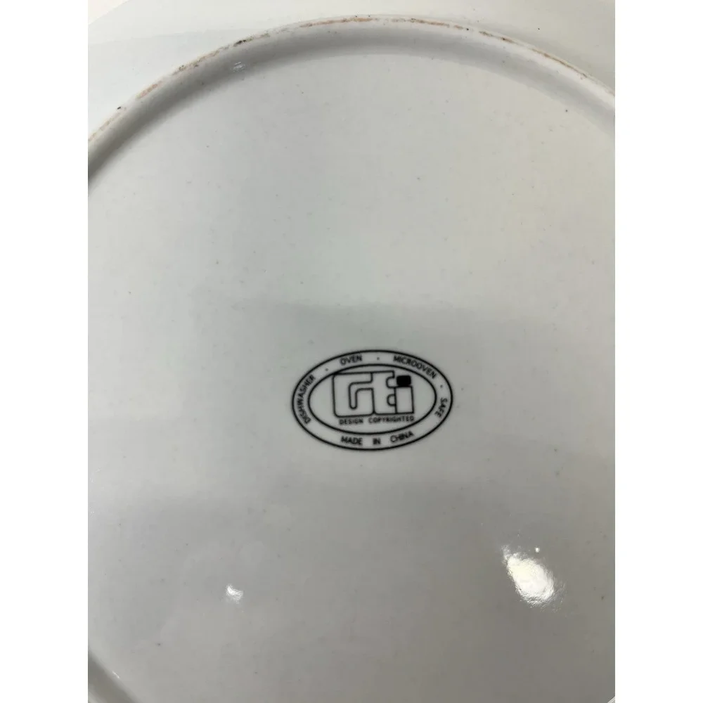 Set of 4 -  GEI Snowman Family and Christmas Tree Dinner Plate 10.5
